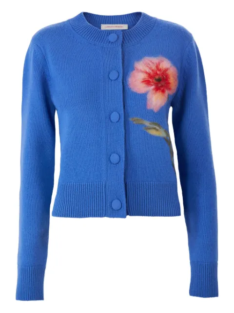 Carolina Herrera floral-embroidered cardigan Blue R2612E106KNF