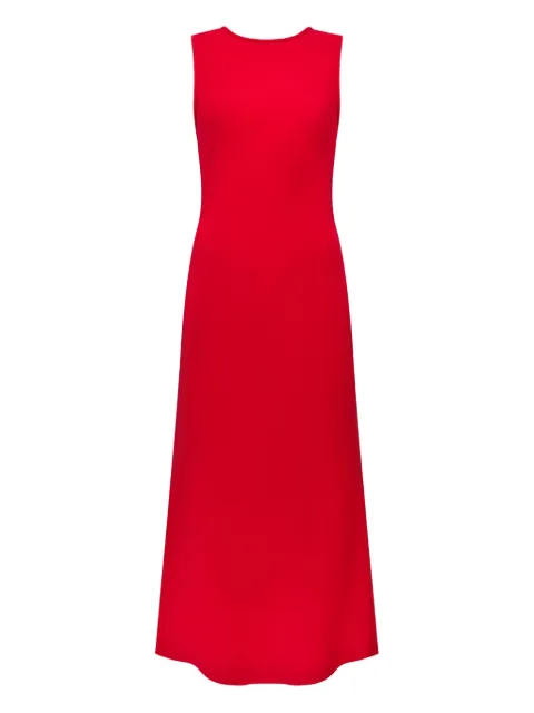 Another Tomorrow cowl-back midi dress Red A225DR113VI