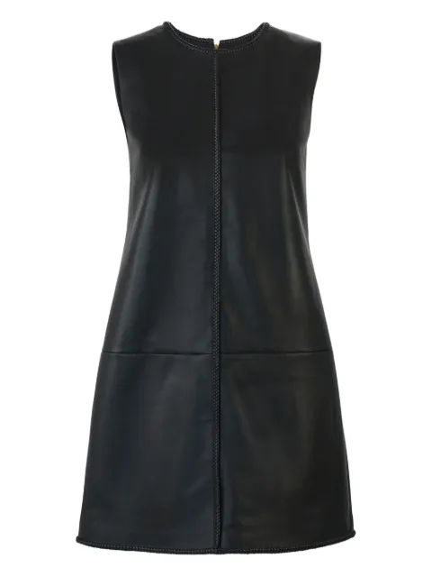 Carolina Herrera sleeveless leather mini dress Black R2614N520LEA