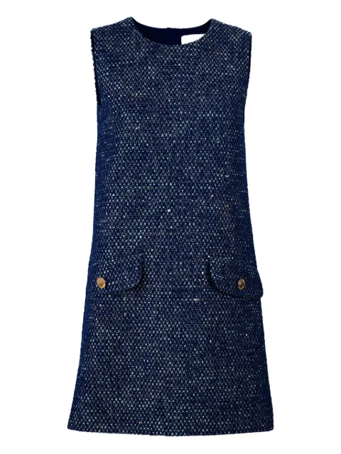 Carolina Herrera lurex tweed mini dress Blue R2611N538LTW