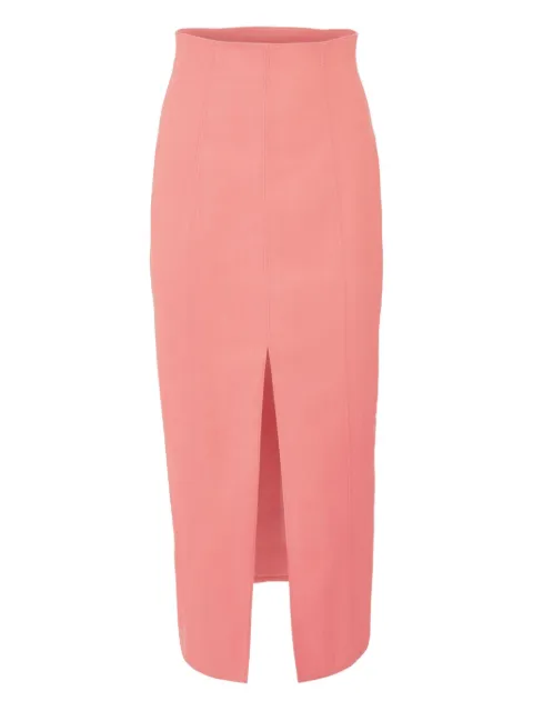 Carolina Herrera denim high waist midi skirt Pink R2611N303DNM