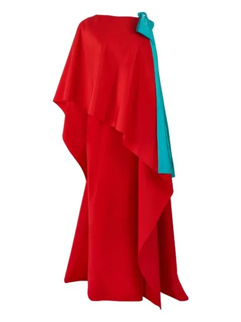 Carolina Herrera column gown with cape Red R2611N720SFA
