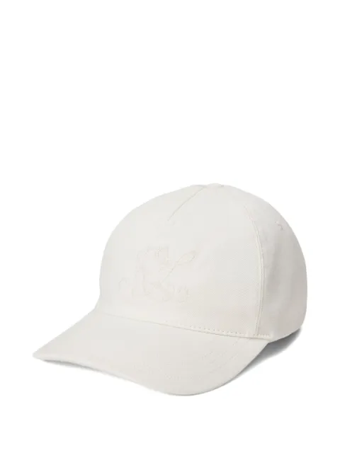 Ralph Lauren Purple Label monogram twill ball cap White 798958527