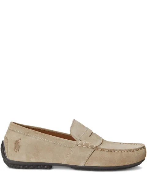 Polo Ralph Lauren Reynold hand-stitched suede loafers Neutrals 803973086