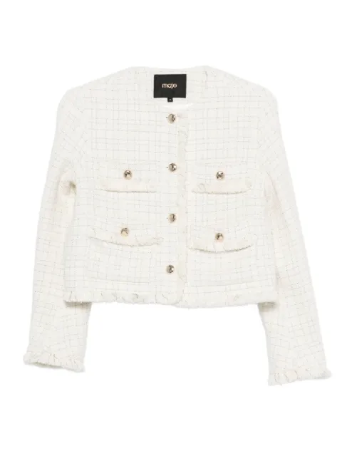 Maje cropped tweed jacket Neutrals MFPVE00769