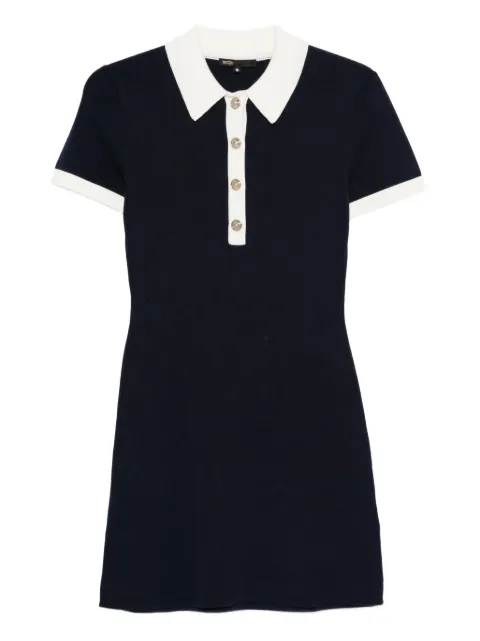 Maje contrast-trim polo dress Blue MFPRO04639