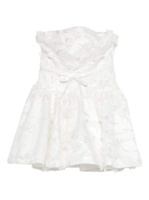 Maje short embroidered bustier dress White MFPRO04633