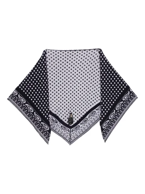 Maje reversible triangle scarf Blue MFABO00533