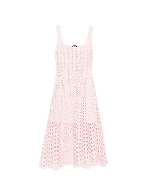 Maje rhinestone crochet midi dress Pink MFPRO04821