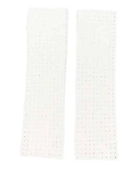 Maje wool and rhinestone mittens Neutrals MFABO00541