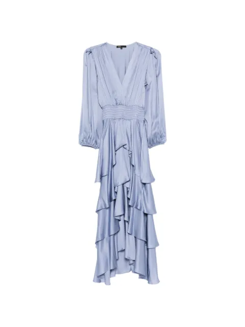 Maje ruffled maxi dress Blue MFPRO04725