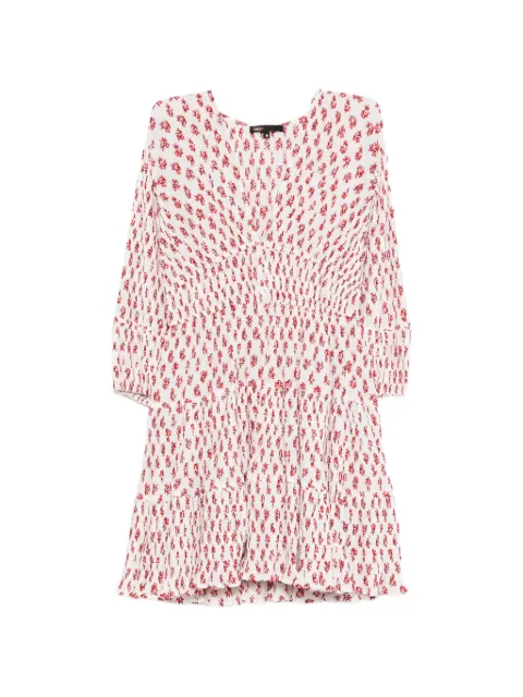 Maje patterned pleated dress White MFPRO04752