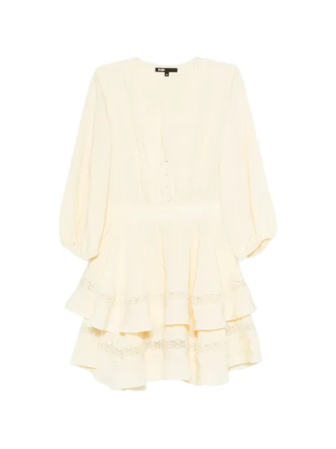Maje short ruffled dress Yellow MFPRO04635