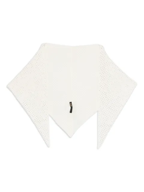 Maje rhinestone wool triangle scarf Neutrals MFABO00536