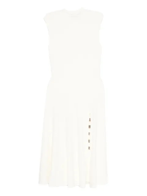 Maje ribbed dress with side slit White MFPRO04551