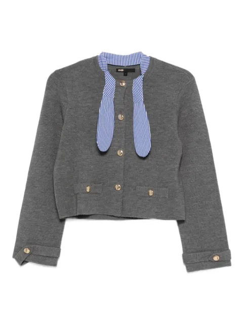 Maje cardigan with removable tie Grey MFPCA00695