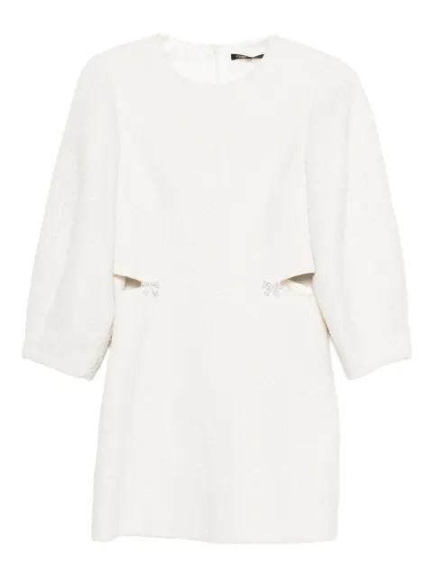 Maje short balloon-sleeve tweed dress White MFPRO04567