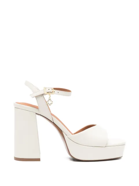 Maje leather platform sandals White MFACH00857