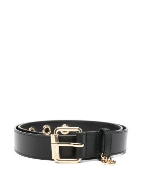 Maje leather belt with Miss M buckle Black MFACE00452