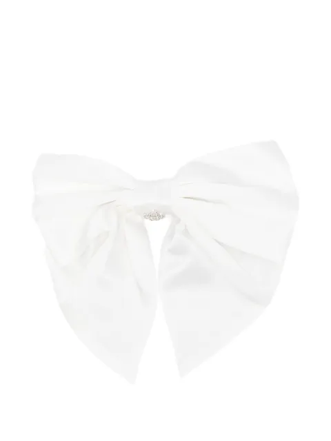 Maje satin-effect bow barrette White MFABI01093