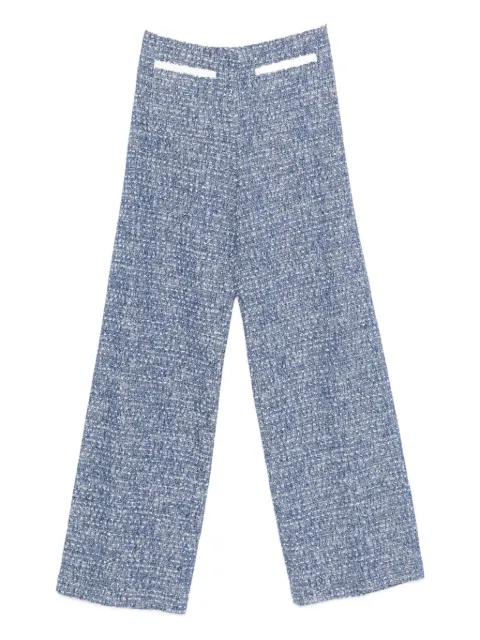Maje zip-fastening tweed trousers Blue MFPPA00786