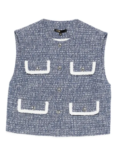 Maje tweed vest Blue MFPTO01243