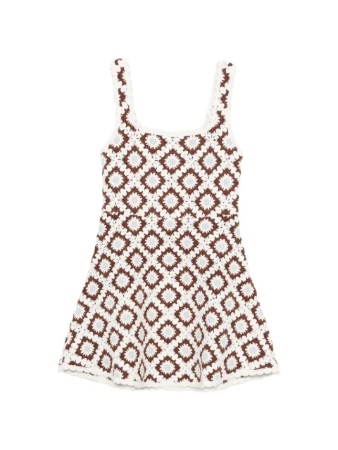 Maje floral crochet dress Brown MFPRO04661