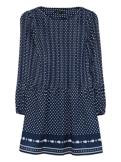 Maje bandana print pleated dress Blue MFPRO04613