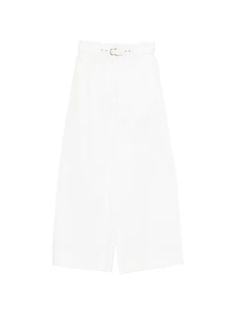 Maje wide-leg cotton trousers White MFPPA00808