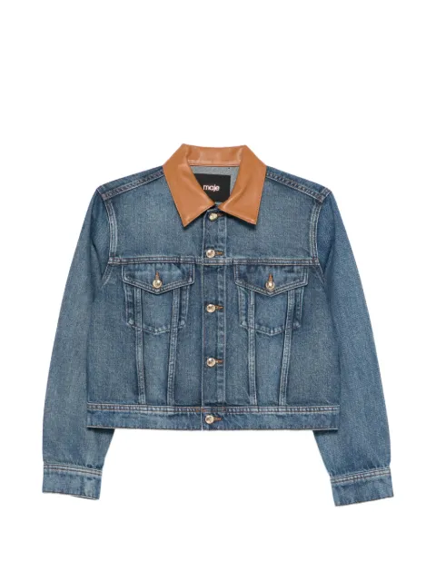 Maje button collared denim jacket Blue MFPBL00841