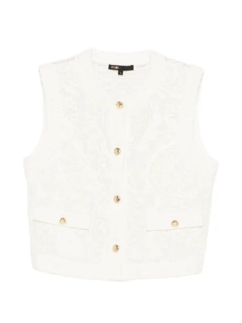 Maje guipure lace jacket Neutrals MFPTO01324