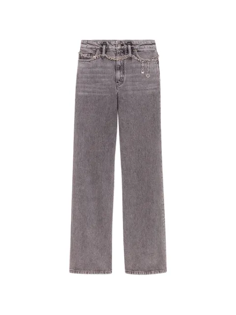 Maje wide-leg jeans with chain-link belt Grey MFPJE00822