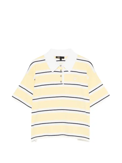 Maje striped short-sleeve polo Yellow MFPPU01016