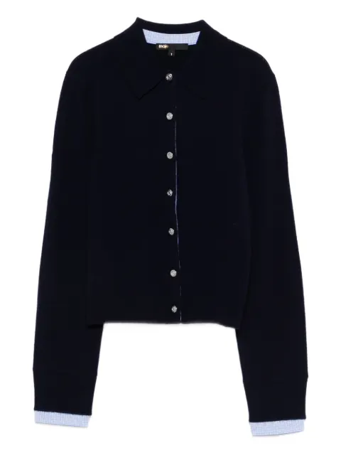 Maje button-front collared cardigan Blue MFPCA00698