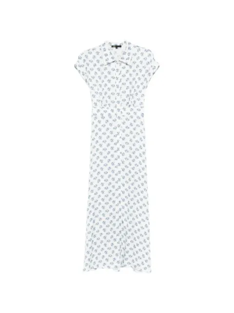 Maje jacquard print maxi dress White MFPRO04784
