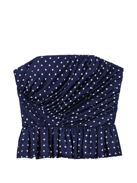Maje patterned bustier top Blue MFPTO01277