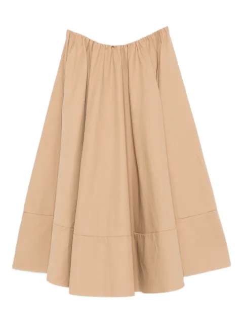 Maje mid-length cotton skirt Neutrals MFPJU01580