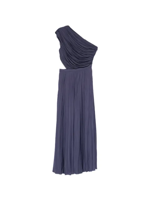 Maje asymmetrical pleated maxi dress Blue MFPRO04617