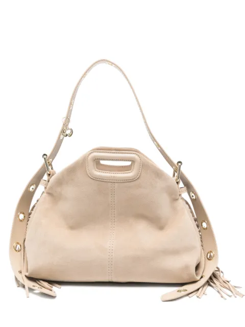 Maje suede Miss M bag Neutrals MFASA01457