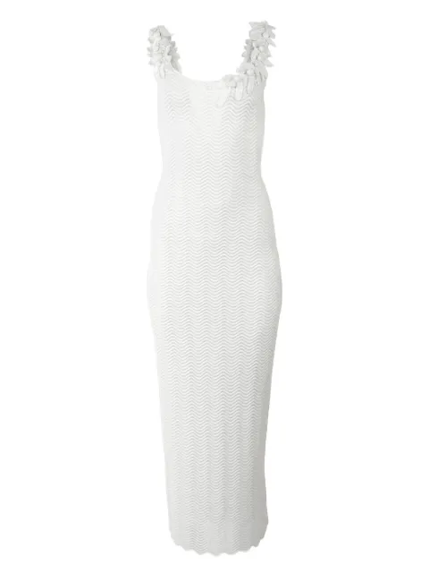 Carolina Herrera crocheted-straps sleeveless midi dress White R2612N511KLS