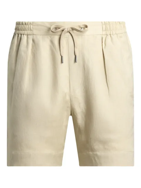 Ralph Lauren Purple Label pleated drawstring short Neutrals 798977045001