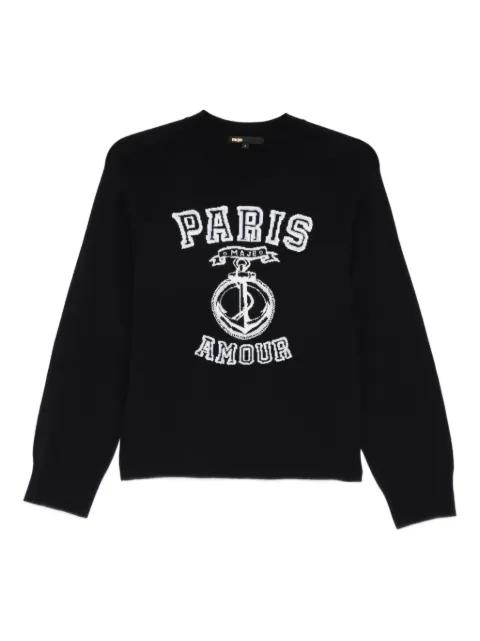 Maje paris motif sweatshirt Blue MFPPU00984