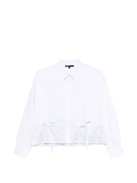 Maje cotton shirt with rhinestones White MFPCM00767