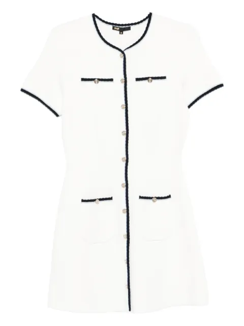 Maje trim button knitted dress White MFPRO04638