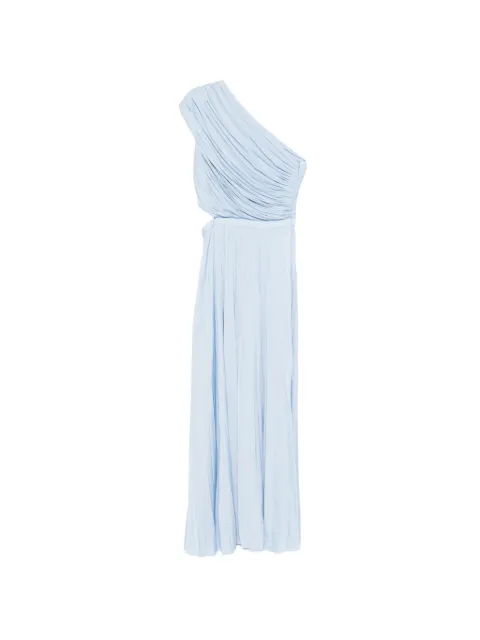Maje asymmetrical pleated maxi dress Blue MFPRO04617