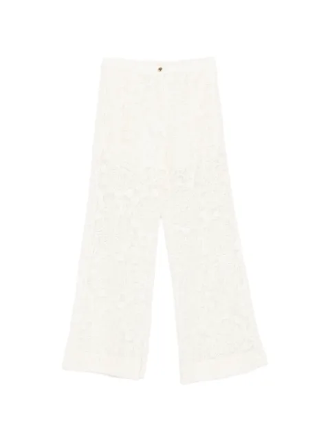 Maje giupure lace trousers Neutrals MFPPA00802