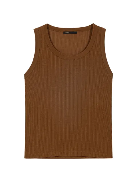 Maje rib knit vest top Brown MFPTS01040