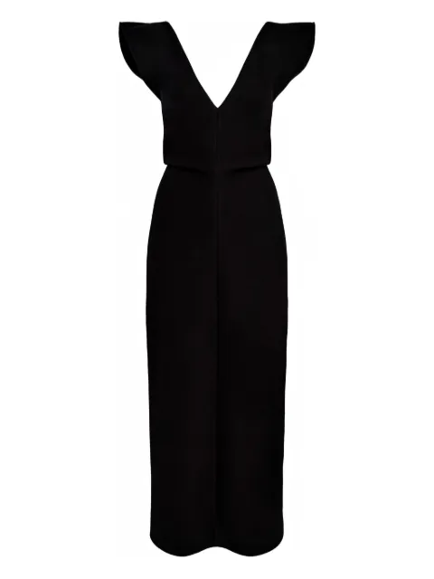 Proenza Schouler Mariam V-neck midi dress Black R2613008AY212Y