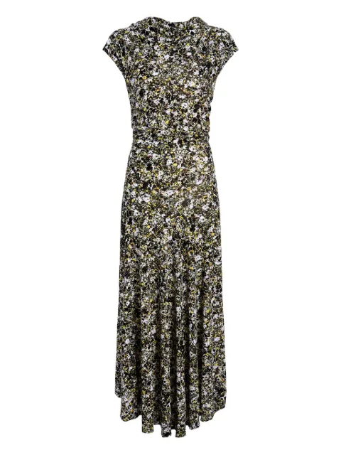 Proenza Schouler Tamara printed midi dress Black R2613016JYP083