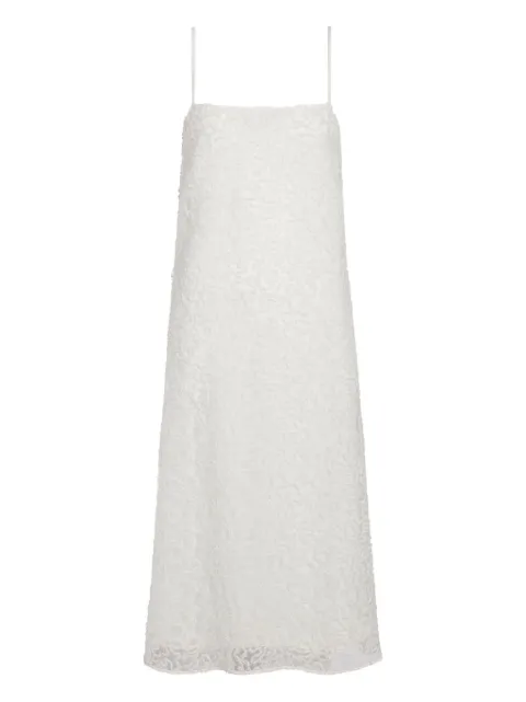 Proenza Schouler Virginie embroidery-detail midi dress White R2613025EM209